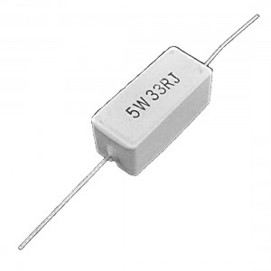 10 Pcs Axial Lead Wire Wound Cement Resistor 33 Ohm 5W