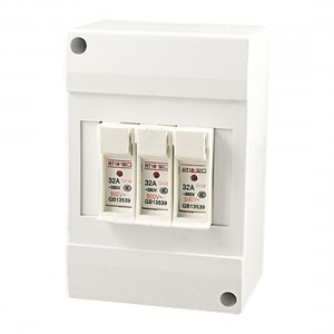 AC 380V 32A 3P 10 x 38mm Cylindrical Fuse Holder with LED Lamp