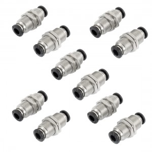 10 Pcs 6mm Pneumatic Air Valve Push In Joint Quick Fittings Adapter