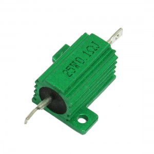 Green Aluminum Housed Wirewound Resistor 25W 0.1 Ohm