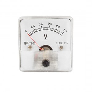 Square Plastic Housed DC 0-1V Volt Meter Analog Panel