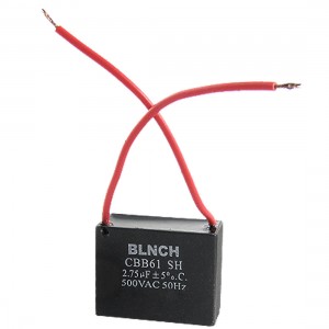 2.75uf 500VAC 50Hz 2 Wire Electric Fan Capacitor CBB61