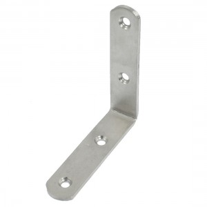 80mm x 80mm Metal Corner Brace Joint 90 Degree Bracket Silver Tone
