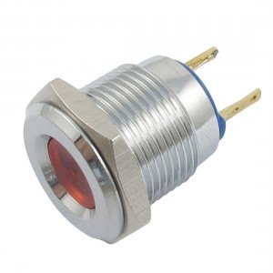 MQ16 DC 12V Two Pin Terminals Red Light Signal Indicator Pilot Lamp