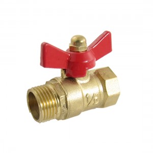 0.73" Female 0.63" Male Thread Lever Handle Ball Valve