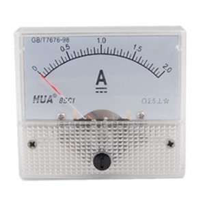 DC 0-2A 2.5 Accuracy Analog Current Panel Meter Ampere Ammeter 85C1