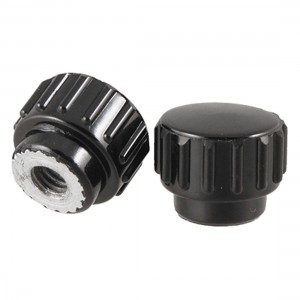 M5 Female Thread 14mm Diameter Head Knurled Knob 2 Pcs