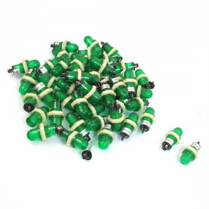 50 Pcs DC 12V 15mm Holing Round Head Green Indicator Pilot Light Lamp XD15-2