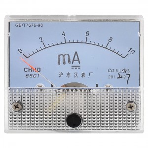 Plastic Shell Current Test DC 0-10MA Scale Range Milliamp Panel Meter
