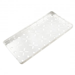 Sliver Tone 23cm x 12cm x 1.5cm Diamond Tread Plate Peg Aluminum Board