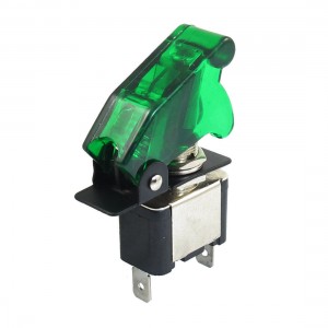 Green Cap LED Light 2 Position 3 Terminals 12V ON OFF Toggle Switch