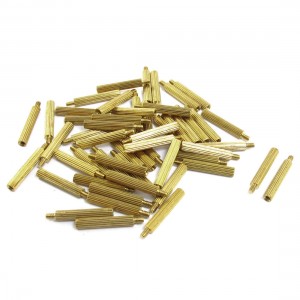 50 Pcs Male to Female Thread Brass Pillars Standoff Spacer M2x17mmx20mm