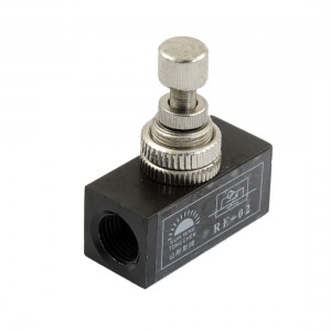 Black Metal G1/4" One-way Restrictive Pneumatic Flow Control Valve Uycxh