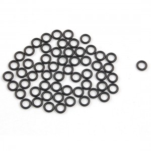 50 Pcs 5mm x 1mm x 3mm Mechanical Black NBR O Rings Oil Seal Washers