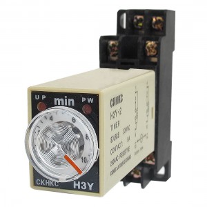 AC 220V H3Y-2 0-10 Minutes 10Min DPDT 8 Pins Power on Time Delay Relay w Socket