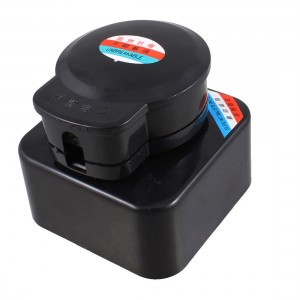 Black 3 Phase 4 Round Pin Earth Ground Industrial Socket Plug Set 30A 380V AC