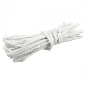 Ratio 2:1 6mm Dia White Polyolefin Heat Shrinkable Tube Shrink 32.8ft