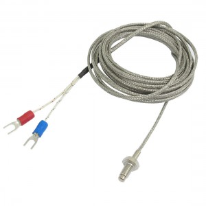 6mm Thread Screw K Type 800C Thermocouple Temperature Measurement Probe 9.8ft