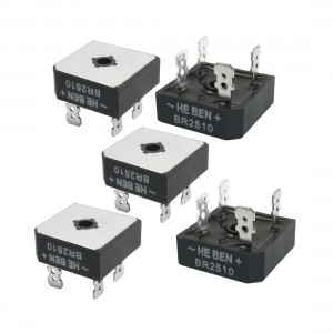 BR510 Half Wave Metal Case Single Phase Bridge Rectifier 5 Pcs