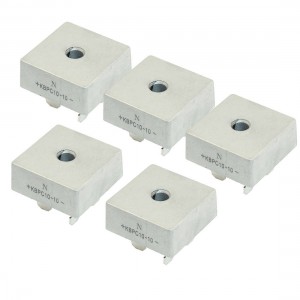 5 Pieces KBPC10-10 Metal Case Half Wave Diode Bridge Rectifier Gray Black