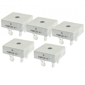 5x KBPC35-10 1KV 35A Single Phase Bridge Rectifier Half-Wave Silver Tone