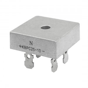 KBPC25-10 1000V 25A Single Phase Bridge Rectifier Half-Wave Silver Tone
