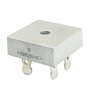 KBPC50-10 1000V 50A Single Phase Bridge Rectifier Half-Wave Silver Tone