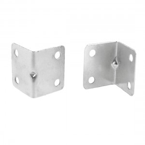 2 Pcs 35mm x 30mm Chair Door Brackets Metal Corner Braces Silver Tone