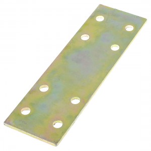 Furniture Straight Bracket Fastener 110mm x 35mm x 1.5mm Brass Tone