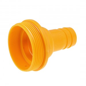 1" Water Pump Hose Barb to 2" Male Thread Coupler Adapter Fitting Orange