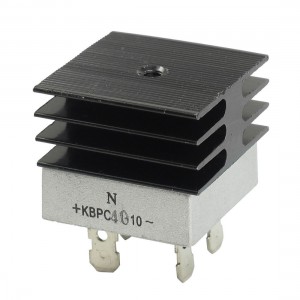 KBPC40-10 40A 1KV Single Phase Bridge Rectifier Half-Wave White w Heatsink