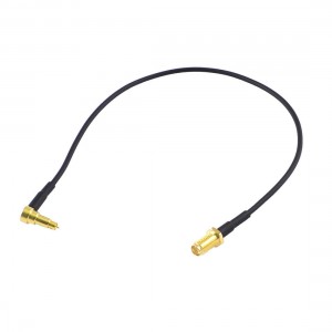 Gold Tone RP-SMA Female to CRC9 Male RF Adapter Connector Coaxial Cable
