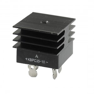 KBPC35-10 35A 1KV Single Phase Bridge Rectifier Half-Wave Black w Heatsink