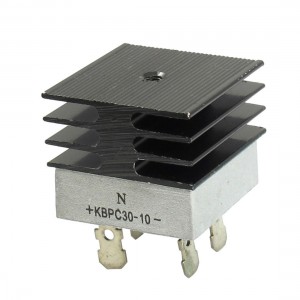 KBPC30-10 30A 1KV Single Phase Bridge Rectifier Half-Wave White w Heatsink