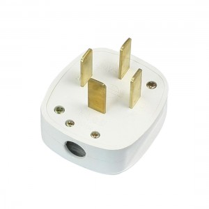 AC 380V 25A Three Phase Four Wire Four Flat Pin Plug Adapter Connector White