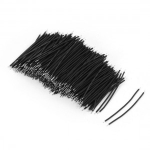 0.5mmx60mm Tin Plated Silicone Brushless Motor Wire 24AWM Cable Black 500 Pcs