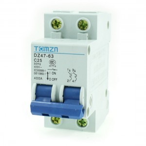 AC 400V 25A 2 Poles 2P Overload Protection MCB Mini Circuit Breaker