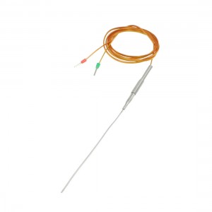 Liquid Measuring 100mm x 1mm J Type Earth Thermocouple Probe 1 Meter