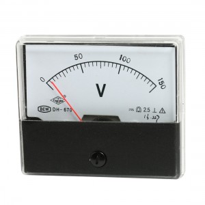 DH670 DC 0-150V Rectangle Analog Panel Volt Meter Voltmeter Gauge