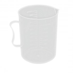 Laboratory Chemistry Set Clear White Plastic Cup Beaker 1000mL