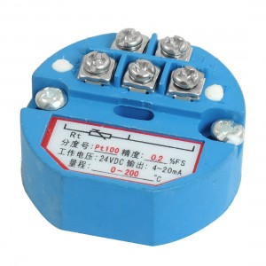 PT100 Temperature Sensor Transmitter 0-200C Output 4-20mA 24VDC