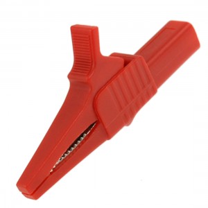 1000V 32A Red Plastic Coated Metal Alligator Clip for Multimeter