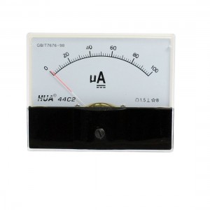 44C2 DC 0-100uA Rectangle Shape Analog Panel Meter Ammeter Gauge