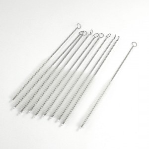 10 Pcs 10mm Dia Chemistry Test Tube Bottle Nylon Washing Brush Tool White