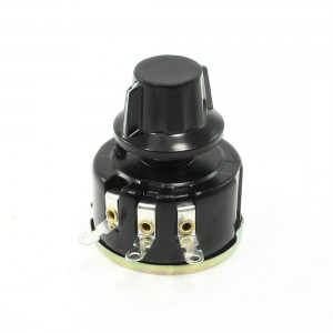 2.2K ohm 10mm Screw Thread Single Turn Rotary Wire Wound Potentiometer w Knob