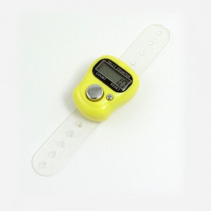 Yellow Case 5 Digit LCD Electronic Finger Counter Hand