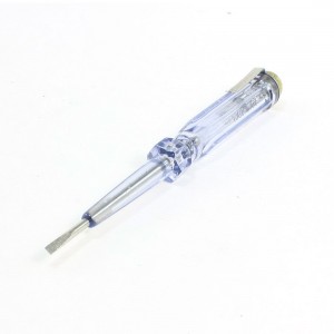 Clear Blue Plastic Grip 3mm Slotted Voltage Test Electroprobe AC 100-500V