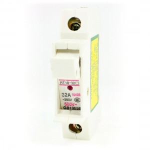38mmx10mm One Pole Fuse Holder AC 380V 32A RT18-32 w LED Indicator