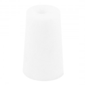 7mm Hole Dia Silicone Test Tube Stopper Plug 34mm Long White