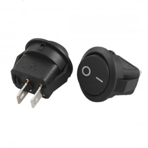 10 Pcs AC 250V 6A ON-OFF I/O SPST 2 Pin Snap in Round Boat Rocker Switch